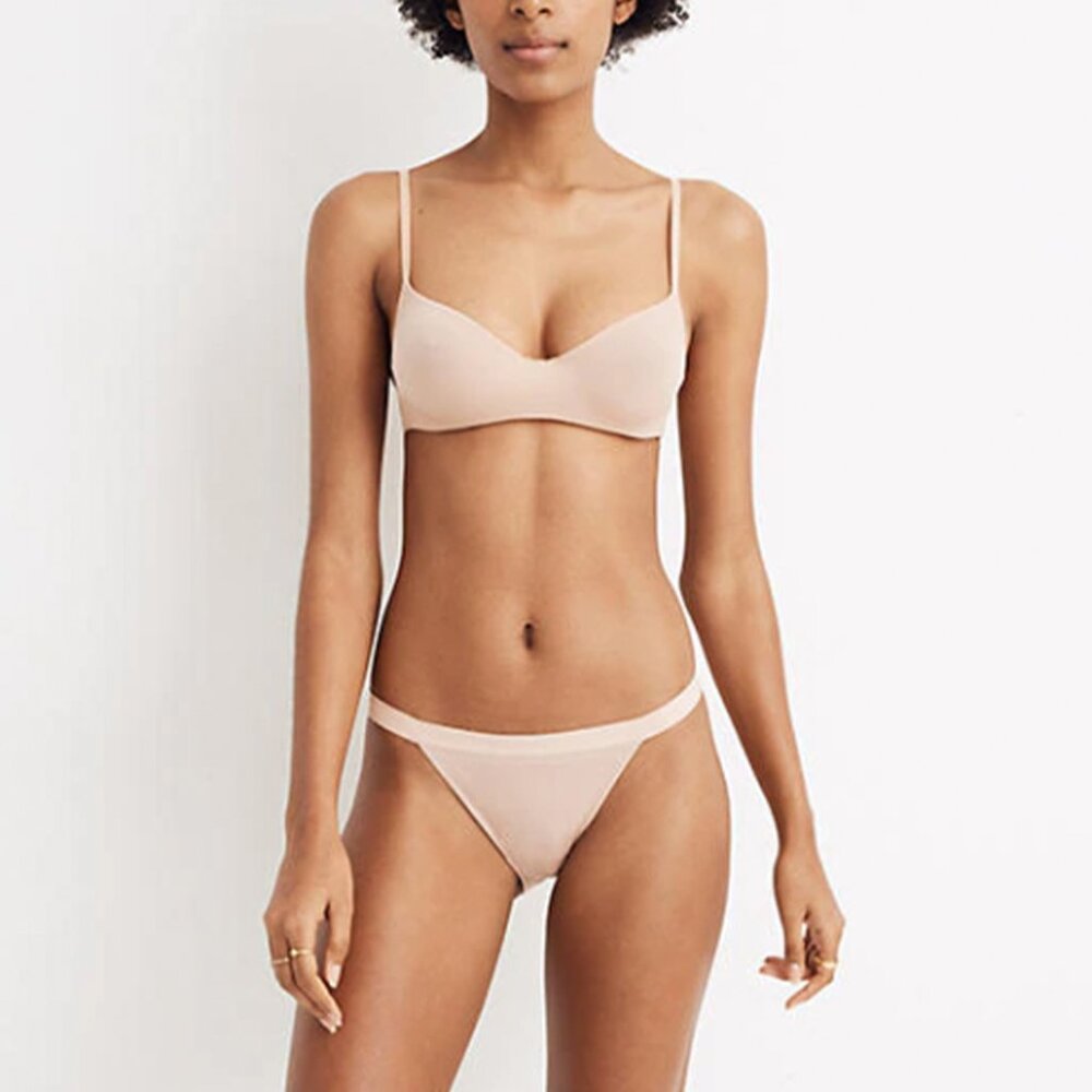 ⚡️Madewell Microfiber Mesh Underwire Hallie Balconette Bra 32D